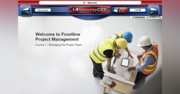 SecurityCEU.com launches Frontline Project Management online training course in partnership with Nadim Sawaya