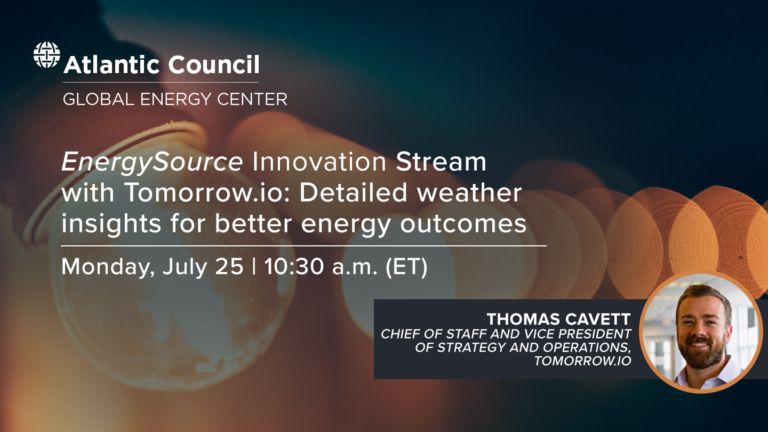 EnergySource Innovation Stream with Tomorrow.io: Detailed weather insights for better energy outcomes