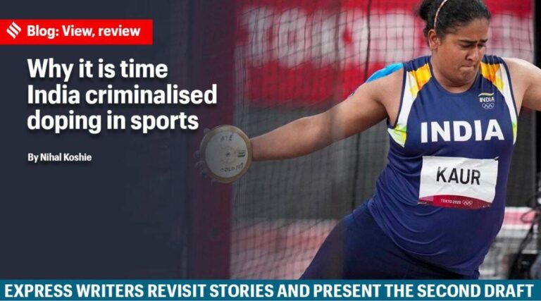 Why it is time India criminalised doping in sports