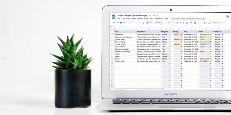 How to Create a Project Request Board in Google Sheets