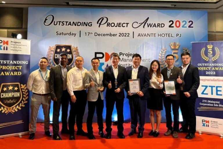 ZTE Malaysia wins Outstanding Project Award 2022 for project management